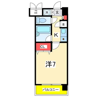 トーカンキャステール西湊町【9階】の間取り