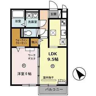 リビングタウン瀬田A【2階】の間取り