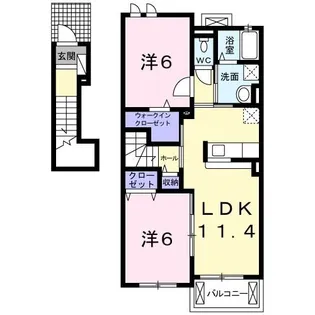 ハーモニー・ベル【2階】の間取り