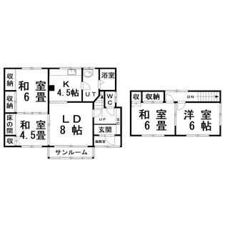 北海道釧路市興津2【一戸建】の間取り