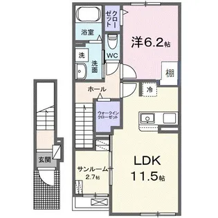 スプリングガーデン【2階】の間取り