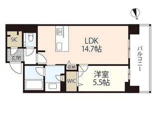 シャーメゾンステージ中央通り【13階】の間取り