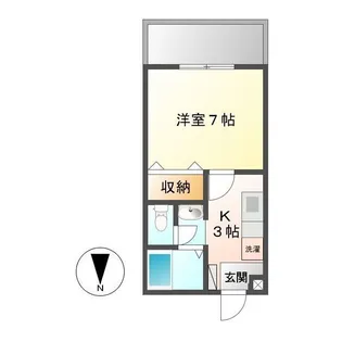 コーポ潮風【1階】の間取り