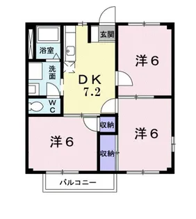 ステイシア・ホリ 2【2階】の間取り