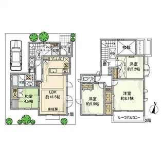 東京都練馬区南田中2【一戸建】の間取り