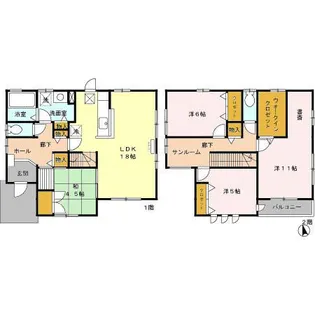 石川県金沢市西金沢3【一戸建】の間取り