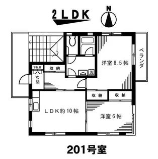 ポーラスターハイツ【2階】の間取り