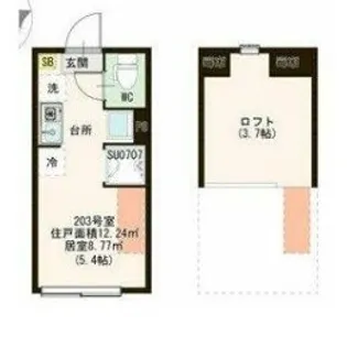 Amen Corner 堀切【2階】の間取り