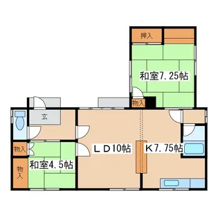北海道釧路市武佐1【一戸建】の間取り