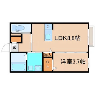 ハッピーホームI【1階】の間取り