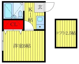 コーポ広央【2階】の間取り