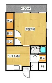 福島マンション【3階】の間取り