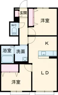 2LDKの間取り画像