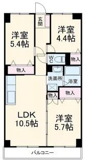 3LDKの間取り画像