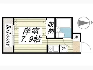 1Rの間取り画像