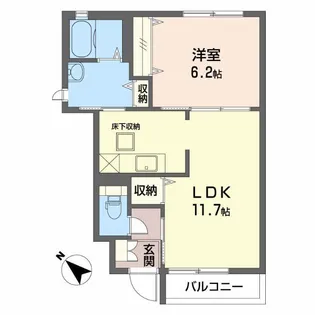 エクレール富士B【1階】の間取り
