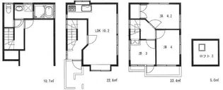 東京都杉並区松ノ木1【一戸建】の間取り