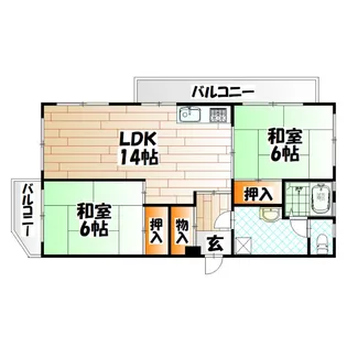 菊ヶ丘ハイツ【4階】の間取り