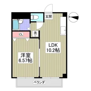 プチシャトー矢作【1階】の間取り