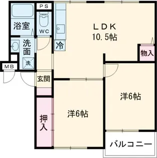 リバーサイドふじ【3階】の間取り