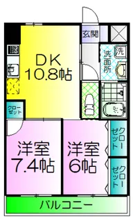 ハイツサッカラ【7階】の間取り