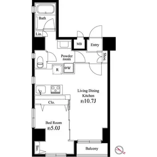 アイディ日本橋水天宮【8階】の間取り