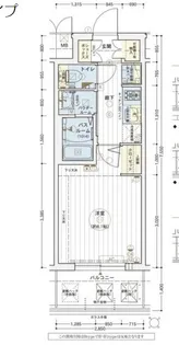 エステムコート難波WEST-SIDE VI グラッド【3階】の間取り