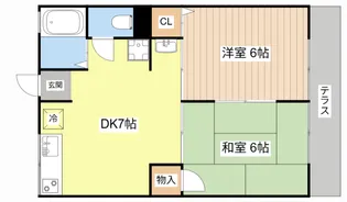 サンハイム伊勢C【1階】の間取り