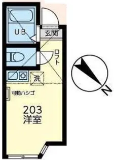ユナイト中野島レーザーディマルコ【2階】の間取り