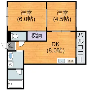 大阪府大阪市平野区西脇3【マンション】の間取り