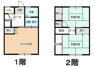 大坊ハイツ第3号棟【1階】の間取り