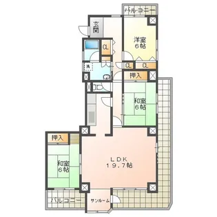 ロイヤル東海川原町【8階】の間取り