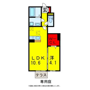 MILLE GRAINE【1階】の間取り