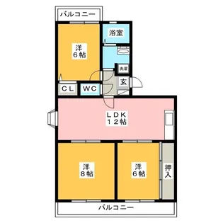 メゾン・ド・エソールII【1階】の間取り
