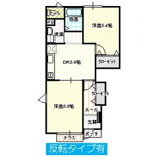 サンエアリー B棟【1階】の間取り