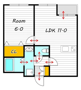 フラットT&T【1階】の間取り
