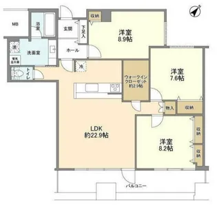 渋谷プロパティータワー【13階】の間取り