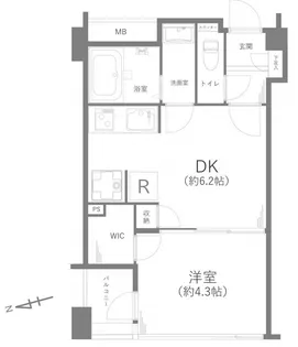 イトーピア白金ステーションプラザ【4階】の間取り