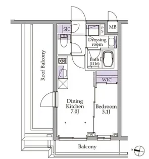 イプセ初台【4階】の間取り