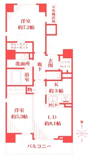フローラルガーデン【2階】の間取り
