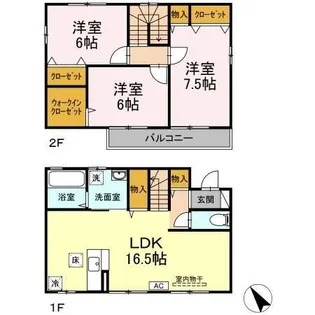 東京都昭島市大神町2【一戸建】の間取り