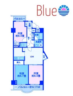 ライオンズマンション片瀬江ノ島【6階】の間取り