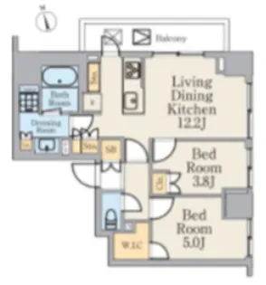 クレストコート町屋【8階】の間取り