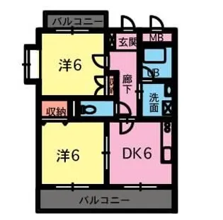 アライブ【3階】の間取り