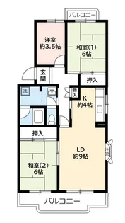 URアミティ学園西町【1階】の間取り