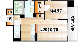 シャーメゾングランドソレイユ門司【2階】の間取り