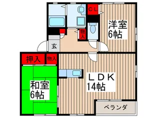 フォレスト松戸B【2階】の間取り