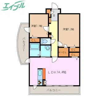 グリーンベル【1階】の間取り