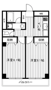 ドミールときわ台【5階】の間取り