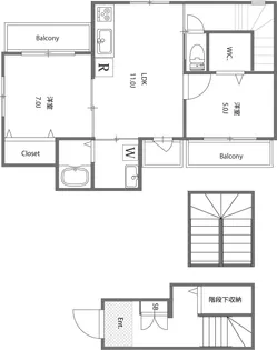 リナリア白金台【3階】の間取り